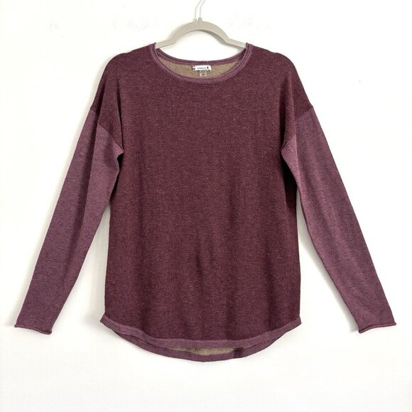 Smartwool Long Sleeve Colorblock Sweater in Argyle Purple Shadow Pine Tan Sz Med - Picture 1 of 10